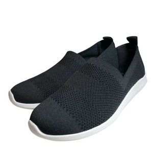 Style & Co Women Black Knit Slip On Closed Toe Mesh Sneakers Casual Shoes Sz 6.5